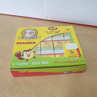 [MUA SỈ GIẢM 10%] [COMBO 5 CỤC] Gôm bút chì G-Star E-207 màu trắng
