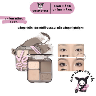  Bảng Phấn Tạo Khối Veecci Bắt Sáng Highlight 4 Màu Tự Nhiên Lâu Trôi Chống Nước 8g kuromi cosmetic