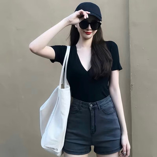 Áo thun cổ V co dãn 4 chiều có cả bigsize