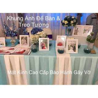 Combo 10 khung 13x18 để bàn mặt kính có gắn kèm móc treo