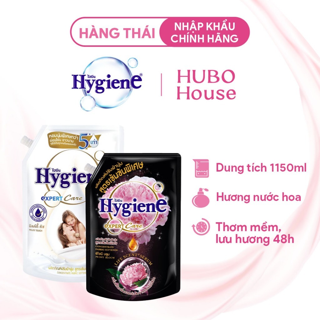 Nước Xả Vải Hygiene Thái Lan EXPER CARE Đậm Đặc Gói Lớn Hương Hoa Tự Nhiên