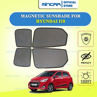Rèm che nắng nam châm cho xe Hyundai i10, bộ 4 tấm cho 4 cửa, hàng loại 1 cao cấp nhất, vừa khít kính