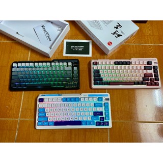 Bàn phím cơ không dây KZZI K75 Lite (3 mode/ mạch xuôi/ RGB/ hotswap  Fullstab sẵn gõ