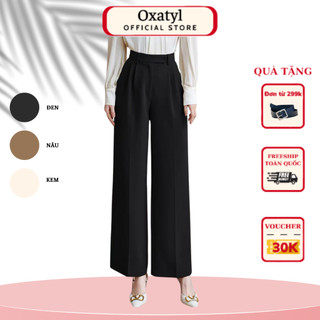 Quần ống suông nữ công sở cao cấp chất vải mát ống quần rộng fom cơ bản dễ phối đồ Q258