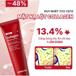 Mặt nạ lột collagen siêu căng bóng medi peel collagen wrapping mask 70ml