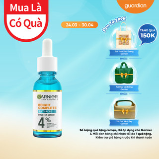 Tinh Chất Mờ Thâm Sáng Da Garnier Bright Complete Anti-Acness Booster Serum 4% Cho Da Dầu Mụn 30ml