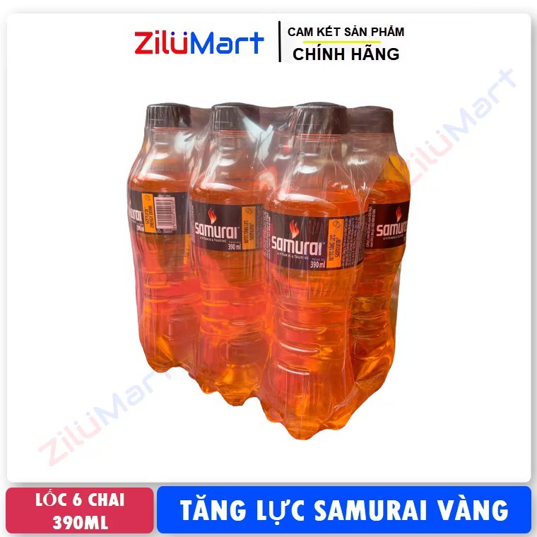 Nước tăng lực Samurai vàng (lốc 6 chai) loại 390ml