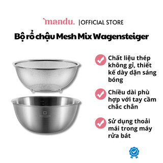 Set rổ chậu Inox nội địa Hàn Wagensteiger Mesh&Mix, inox 304, cao cấp, cứng cáp, không han gỉ
