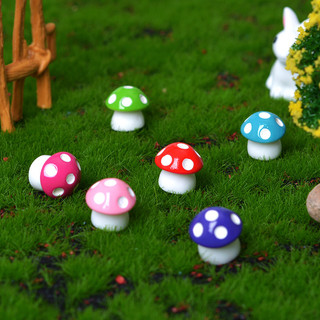Tiểu Cảnh Bể Cá Mô Hình Nấm Mini Đủ Màu Trang Trí Decor ô tô, Chậu Sen Đá, Terrarium, Xương Rồng