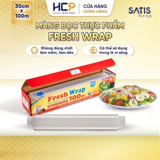  Hộp Màng Bọc Thực Phẩm Fresh Wrap 30cm x 100m SATIS Tiết Kiệm Chi Phí Dùng Được Cho Lò Vi Sóng