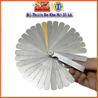 Thước đo khe hở 0.04mm-0.88mm c-mart cd0018-31, dưỡng đo khe hở 31 lá papatool- căn khe hở chỉnh xupap
