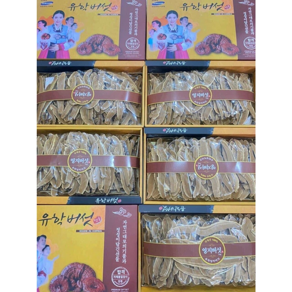 Nấm Linh Chi Hàn Quốc Thái Lát Cô Gái Hộp 1Kg, Thải Độc Gan, Chống Lão Hoá, Tăng Cường Hệ Miễn Dịch Cơ Thể