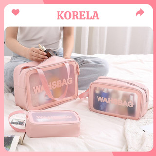 Combo túi đựng mỹ phẩm WASHBAG 3 size 3 màu đựng đồ trang điểm cá nhân chống thấm nước KORELA TMP05