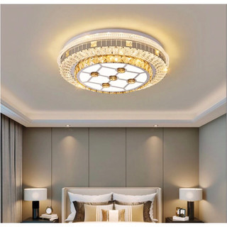 Đèn mâm ốp trần pha lê D500 -3 chế độ ánh sáng