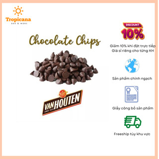Socola chip hạt Vanhouten ( Malaysia) - Túi 200g || 500g || 1kg   [Khách vui lòng đặt hỏa tốc tránh chảy socola]