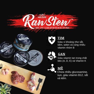 Pate Absolute Holistic Raw Stew cho chó mèo 80g