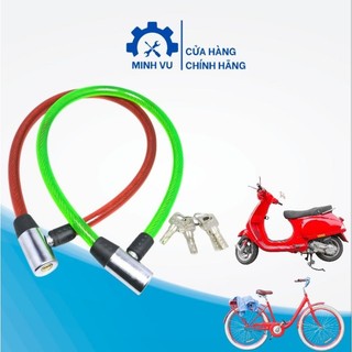 Khoá dây cáp bọc nhựa chống cắt chống trộm xe đạp xe máy nhà cửa