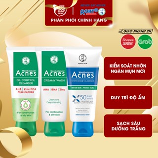 Gel, Sữa Rửa Mặt Ngừa Mụn, Làm Sạch Sâu, Kiểm Soát Nhờn, Hỗ Trợ Dưỡng Trắng Da Acnes Oil Control Cleanser