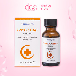 Serum pharmaform c-smoothing serum vitamin c 10% aha dưỡng sáng da 30ml