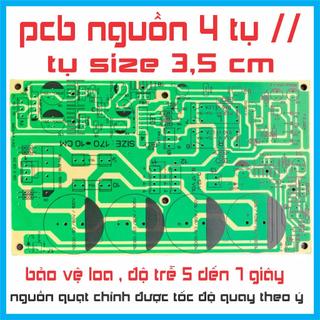 Pcb nguồn 4 tụ ,mạch nguồn 4 tụ, bo sợi thủy tinh nguồn 4 tụ , mạch nguồn 4 tụ song song , mạch nguồn chưa linh kiện