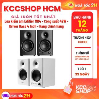Loa kiểm âm edifier mr4 - công suất 42w - driver bass 4 inch - hàng chính hãng - màu đen & trắng