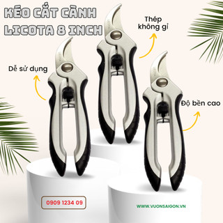 Kéo cắt cành lưỡi cong Licota 8inch