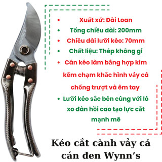Kéo wynns tools w4114 - kéo vảy cá đen - green city