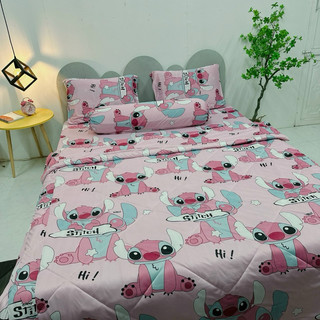 Bộ drap thunHàn Quốc bộ 4 món ( inbox)- màu hồng
