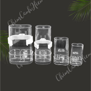 Cóng nhựa meka meca đựng thức ăn, nước uống cho chim cảnh 4 size - cóng nước, cóng thức ăn
