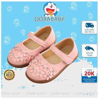 GIày Búp Bê Bé Gái, Hoa Da Nhẹ Mềm Êm Chân, Đế Chống Trượt, Giày Búp Bê Bé Gái 1-3 Tuổi - G066