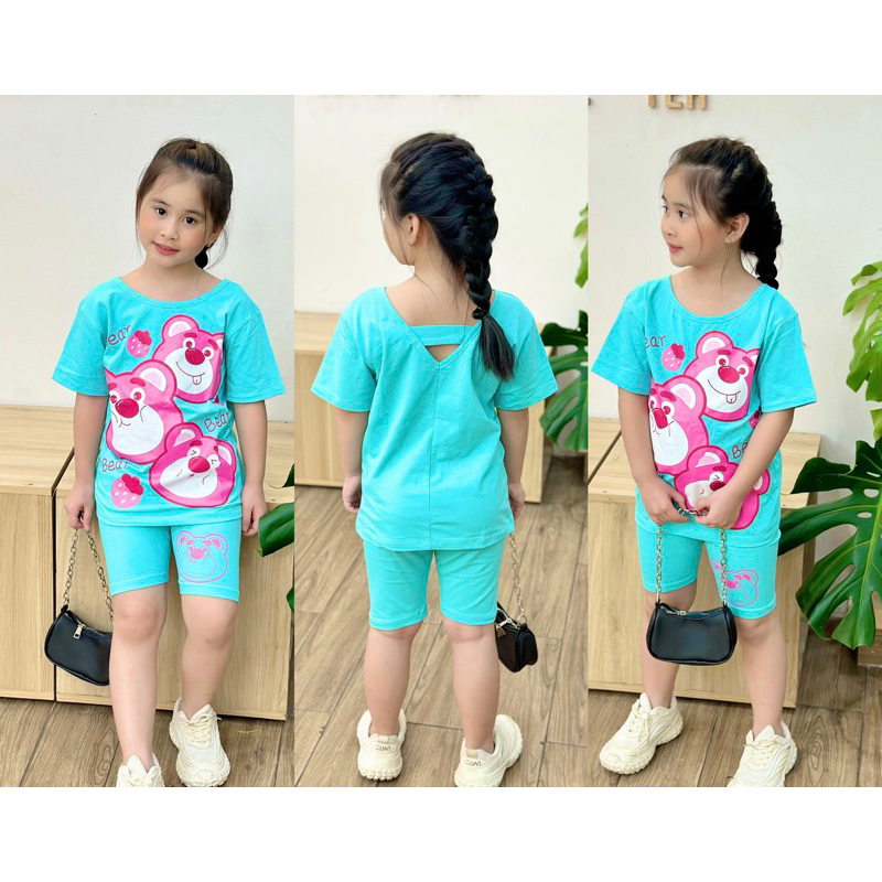 [8-22kg] Bộ cotton bé gái cưng sỉu
