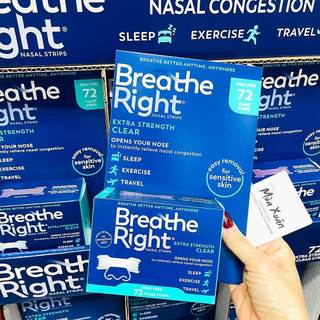 Miếng dán mũi Breathe Right Extra Strength, 72 miếng