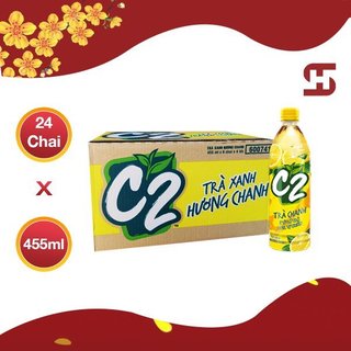 Hỏa tốc - thùng trà xanh c2 hương chanh 455ml