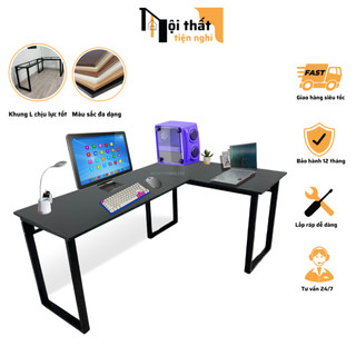 Bàn góc L, tăng không gian làm việc, kích thước 180x120 cm, bàn làm việc học tập rộng rãi BGL-NT01