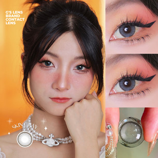 Kính áp tròng Gslens SKIN GRAY xám xanh ghi tự nhiên lens cận 6 tháng G.DIA 14.2mm có độ (0-6)