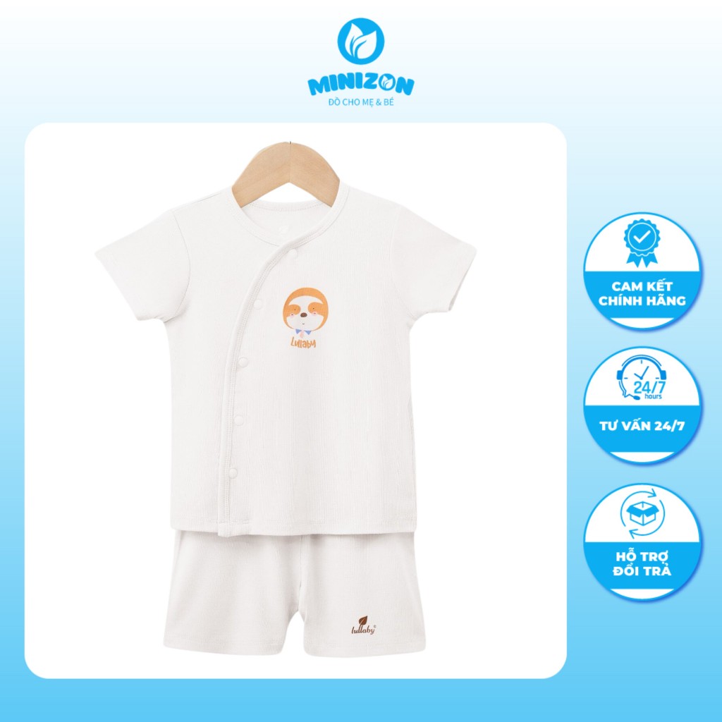 Bộ Lullaby sơ sinh cài lệch cộc tay NH214V