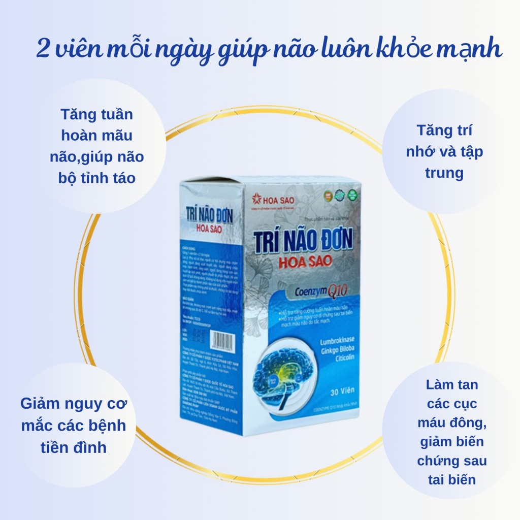 Viên Uống Bổ Não Cải Thiện Trí Nhớ Tăng Tuần Hoàn Máu Não Trí Não Đơn Hoa Sao Uy Tín Chính Hãng Japa kids