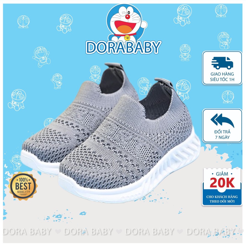 Giày Lười Bé Trai, Siêu Mềm Nhẹ Chống Trượt Phong Cách Năng Động, Giày Lười Bé Gái 1-7 Tuổi - G011 - DoraBaby