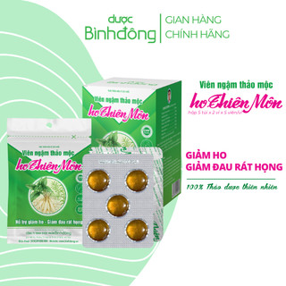 Viên ngậm thảo mộc ho Thiên Môn hộp 10 vỉ - Hỗ trợ giảm ho giảm đau rát họng