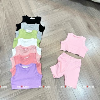 Bộ zip qc quần lửng bé gái