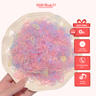 Dây thun cột tóc cho bé set 4000 sợi nhiều màu sắc- rubykids79