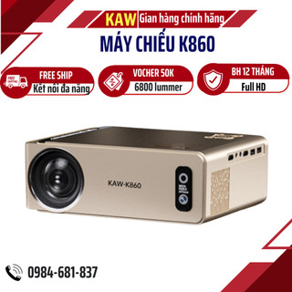 Máy Chiếu Mini Tự Động Lấy Nét KAW K860 Chính Hãng Giá Rẻ Cho Văn Phòng Gia Đình Trường Học