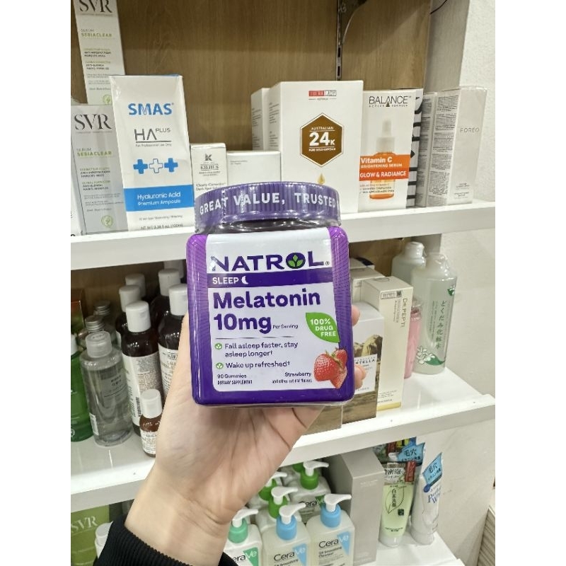 Kẹo ngủ ngon 𝐍𝐀𝐓𝐑𝐎𝐋 𝐆𝐔𝐌𝐌𝐈𝐄𝐒 𝐌𝐄𝐋𝐀𝐓𝐎𝐍𝐈𝐍, hộp 90v