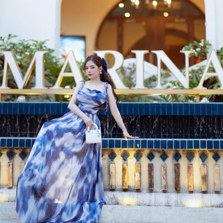 Maxi cổ đỗ ombre SIÊU HOT, HÈ 2024 (đi biển, du lịch Hè)