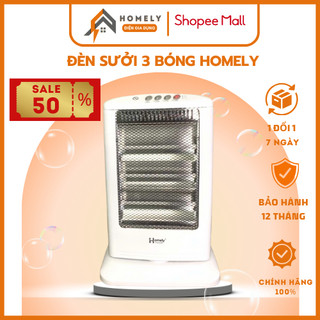 Đèn sưởi 3 Bóng Homely toả nhiệt đều, trụng nóng nhanh, không khiến rát da, an toàn, chính hãng, Bảo Hành 12 tháng