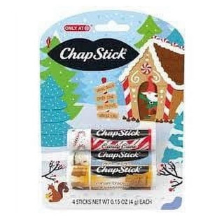 Set 4 son dưỡng môi Chapstick GingerBread, Holiday Graham Cracker, Candy Cane nhập Mỹ