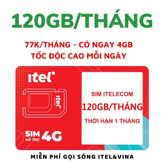 Sim 4G Vinaphone Itelecom 120GB/THÁNG Sim Vào Mạng Kết Hợp Gọi Cộng Nhắn Tin Gói Cước May Siêu Ưu Đãi