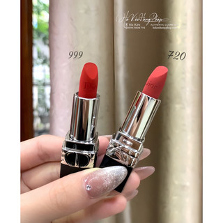 Son Dior matte mini 999 (đỏ thuần)/ 720 (đỏ nhung) unbox
