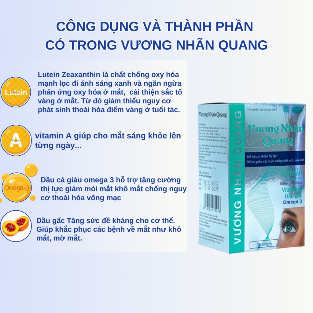 Viên Uống Bổ Mắt Tăng Cường Thị Lực Vương Nhãn Quang Chăm Sóc Mắt Hỗ Trợ Cải Thiện Thị Lực Japa Kids