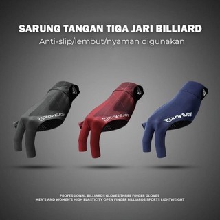 Professional Snooker Billiards Gloves Leak Three Finger Ice Silk Breathable Chống trượt Tay trái Găng tay bóng bàn đơn